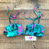 Buddy Love Palm Print Wired Padded Bikini Top NWT- Size L