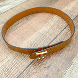 No Brand Camel Belt With Gold T