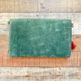 America & Beyond Beaded Fringe Clutch