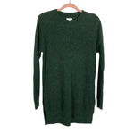 BP Hunter Green Open Knit with Side Slits Tunic Sweater- Size XS (sold out online)