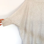 Lou & Grey Beige Wide Cut Sweater with Dolman Sleeves and Side Slits- Size XS/S