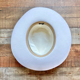 No Brand Cream Belted Wool Hat