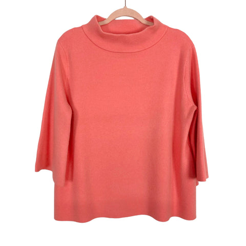 FATE Salmon Mock Neck Bell Sleeve Sweater- Size M