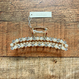 Sodajo Silver Pearl and Rhinestone Claw Clip NWT