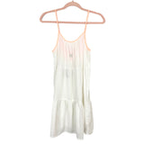 Aerie White Orange Trim with Pink and Orange Tassels Cover Up NWT- Size S