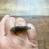 No Brand Silver Square Stone Ring- Size 7