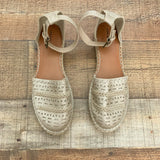 Indigo Rd Gold Glitter Ankle Wrap Flat Sandals- Size 10