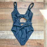 House of Harlow Black Front Tie/Exposed Back One Piece- Size S (sold out online)