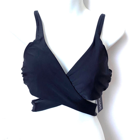 Fig Leaves Black Underwired Wrap Bikini Top NWT- Size 34C (TOP ONLY)