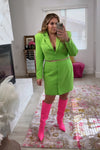 Eloquii Neon Green Front Cutout Dress NWT- Size 14