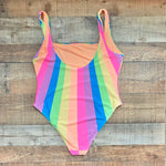 Show Me Your Mumu Neon Striped One Piece NWOT- Size XXL (sold out online)