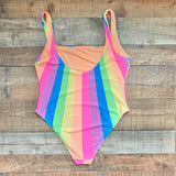Show Me Your Mumu Neon Striped One Piece NWOT- Size XXL (sold out online)