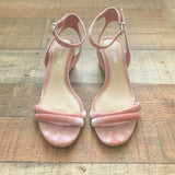 Gianni Bini Pink Velvet Sandals- Size 6.5