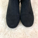 Time & Tru Faux Suede Black Booties NWT- Size 8.5