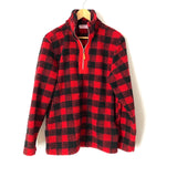 Pink Lily Red Plaid 1/4 Zip Pullover- Size S (sold out online)