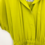 Maeve Neon Green Button Snap Romper- Size 2