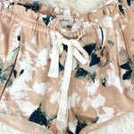 Wilfred Blush Painted Floral Drawstring Shorts- Size S