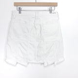 Hudson White Denim Weekender Step Hem Skirt- Size 27