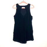 One Clothing Black Sleeveless Cut Out Back Romper- Size L