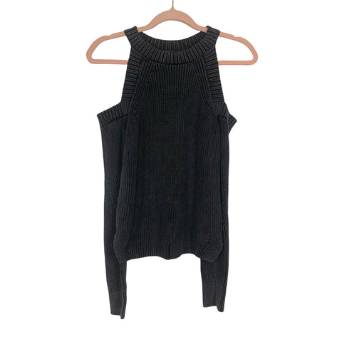Rag & Bone/JEAN Black Cold Shoulder Sweater- Size XS