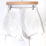 Abercrombie & Fitch White Cut Off Shorts- Size 26/2