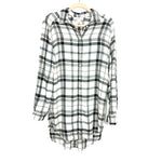 Label Of Graded Goods By H&M Tan/Grey Plaid Button Up Tunic- Size 2