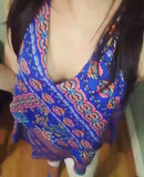 Laundry Blue Racerback Front Tiered Asymetrical Hem Blouse- Size XS