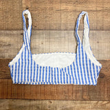 Show Me Your Mumu Mermaid Blue and White Bikini Top- Size M (sold out online, we have matching bottoms)