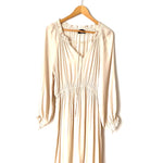 Vici Cream Long Sleeve Ruffle Maxi Dress- Size L