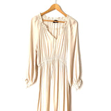 Vici Cream Long Sleeve Ruffle Maxi Dress- Size L