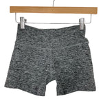 Beyond Yoga Heathered Grey High Waisted Yoga Shorts- Size S