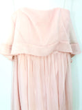 Lela Rose Light Pink Chiffon Strapless Dress- Size ~S