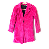 Lanshifei Pink Faux Fur Hook and Eye Closure Jacket- Size M