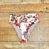 Maaji White Floral Bikini Bottoms NWT- Size L (we have matching top)