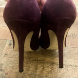 Kate Spade Purple Suede Like Rhinestone Bow Heels- Size 10 (See Notes)