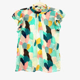 THML Colorful Ruffle High Neck Collar NWT- Size XS (see notes)