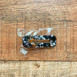 No Brand Black/White Flecks Rectangle Hair Clip NEW