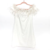 Vince Camuto Feather Trim Off the Shoulder Dress- Size S (see notes)