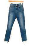 BDG Light Wash High Rise Twig Ankle Skinny Jeans with Raw Hem- Size 24 (Inseam 24.5")