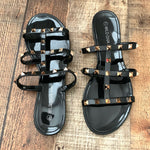 Wild Diva Lounge Black Stud Sandals- Size 7 (LIKE NEW)