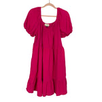 Universal Thread Hot Pink Puff Sleeve Dress- Size L