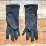 No Brand Black Button Detail with Thumb/Index Finger Touch Screen Pad Fleece Lined Gloves