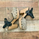 Matisse Genuine Calf Hair Closed Toe Wooden Clogs- Size 7