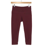 Zella Burgundy Crop Legging- Size S (Inseam 20")