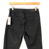 BLANKNYC Black Mid Rise Skinny Jeans with Detachable Feather Hem NWT- Size 28 (Inseam 22.5")