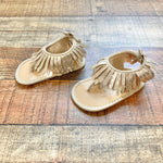 No Brand Gold Tassel Sandals- Size ~6-12M (see notes)