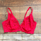 Fig Leaves Red Lace Bra- Size 38DD