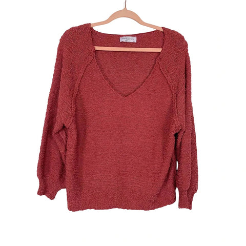 Living My Best Style x Pink Lily V-Neck Sweater- Size M