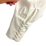 ASOS Ivory Linen Square Neckline Button Front Top- Size 14 (sold out online, see notes)