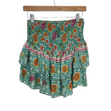 Shein Ruffle Trim Floral Crop Top and Tiered Hem Skirt Set- Size M (sold as a set)